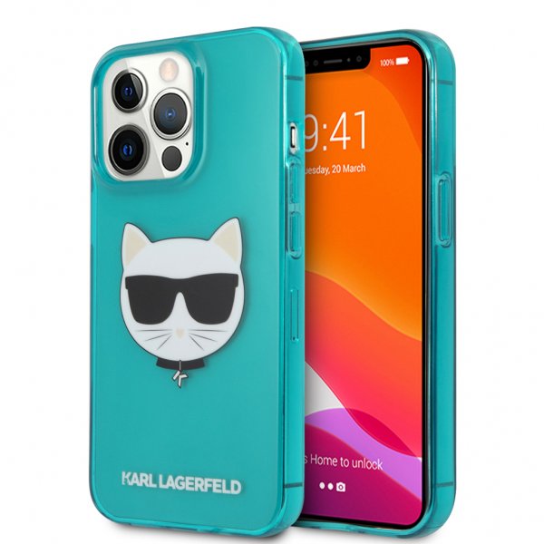 Karl Lagerfeld iPhone 13 Pro Deksel Fluo Blå