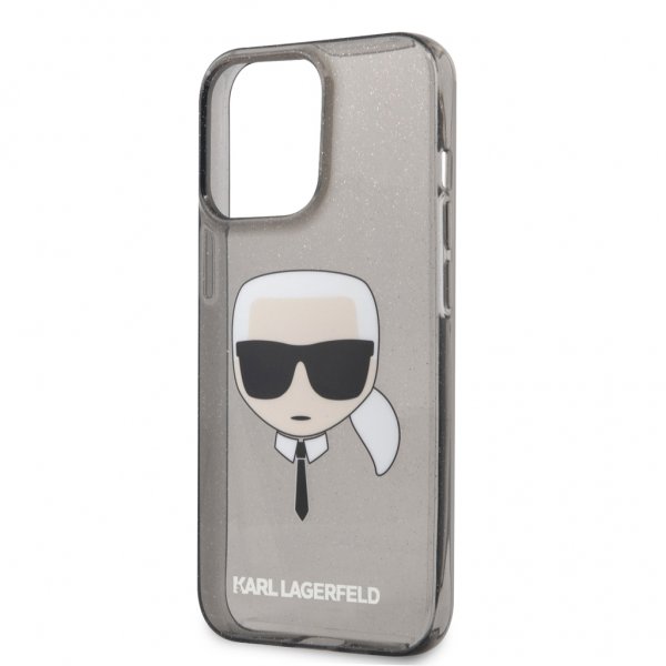 Karl Lagerfeld iPhone 13 Pro Deksel Full Glitter Svart