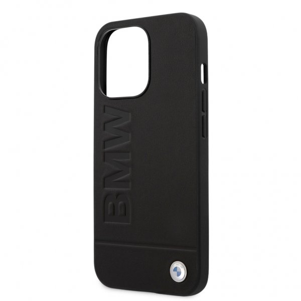 BMW iPhone 13 Pro Deksel Hot Stamp Metal Logo Svart