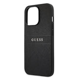 Guess iPhone 13 Pro Deksel Hot Stamp Metal Logo Svart