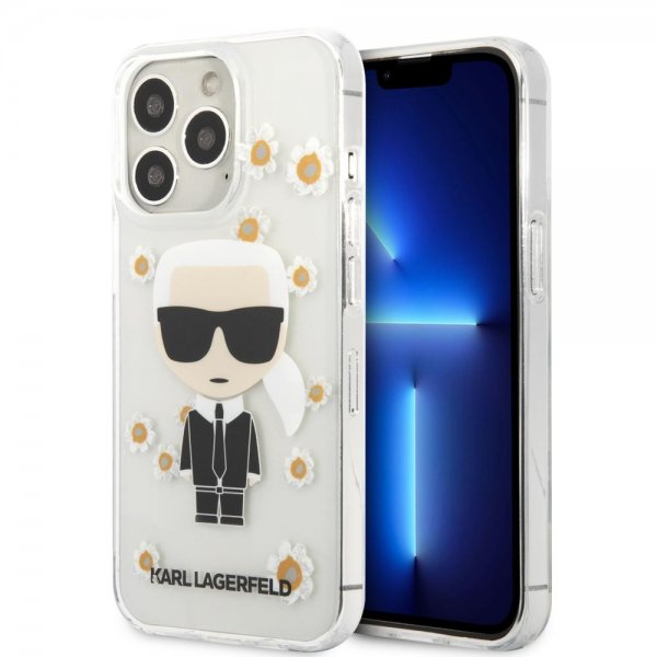 Karl Lagerfeld iPhone 13 Pro Deksel Iconic Flower Transparent