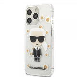 Karl Lagerfeld iPhone 13 Pro Deksel Iconic Flower Transparent
