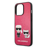 Karl Lagerfeld iPhone 13 Pro Deksel Karl & Choupette Embossed Fuschia