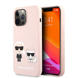 Karl Lagerfeld iPhone 13 Pro Deksel Karl & Choupette Ljusrosa