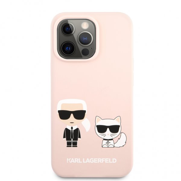 Karl Lagerfeld iPhone 13 Pro Deksel Karl & Choupette Ljusrosa