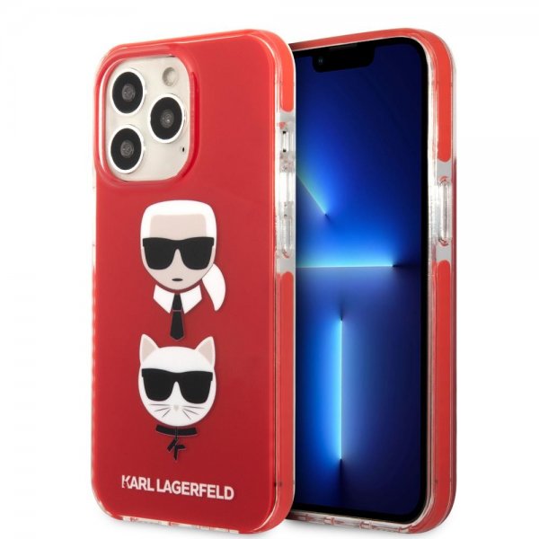 Karl Lagerfeld iPhone 13 Pro Deksel Karl & Choupette Rød