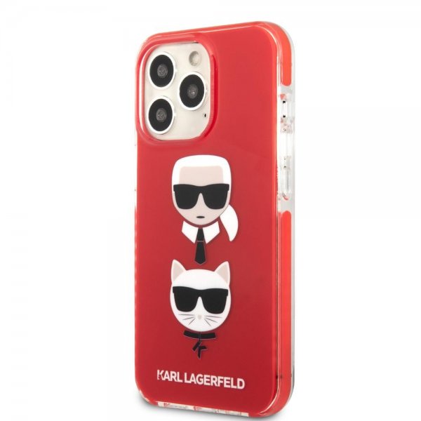 Karl Lagerfeld iPhone 13 Pro Deksel Karl & Choupette Rød