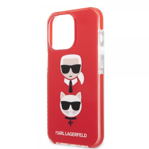 Karl Lagerfeld iPhone 13 Pro Deksel Karl & Choupette Rød