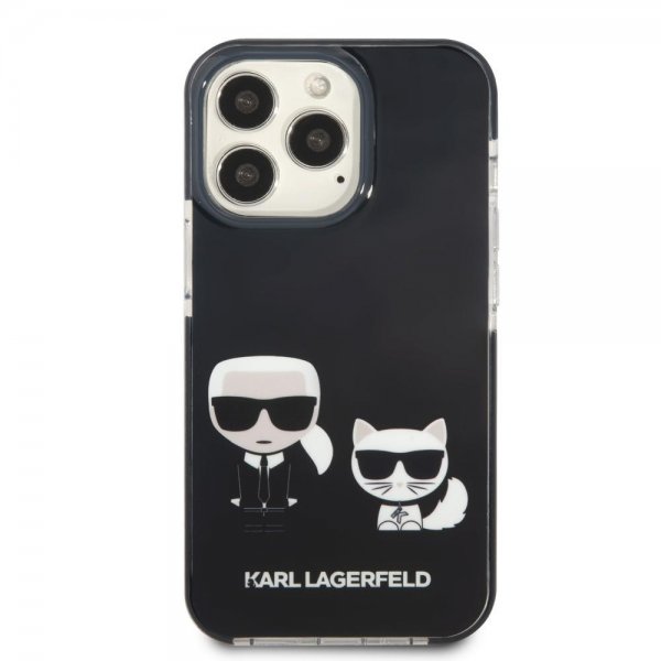 Karl Lagerfeld iPhone 13 Pro Deksel Karl & Choupette Svart