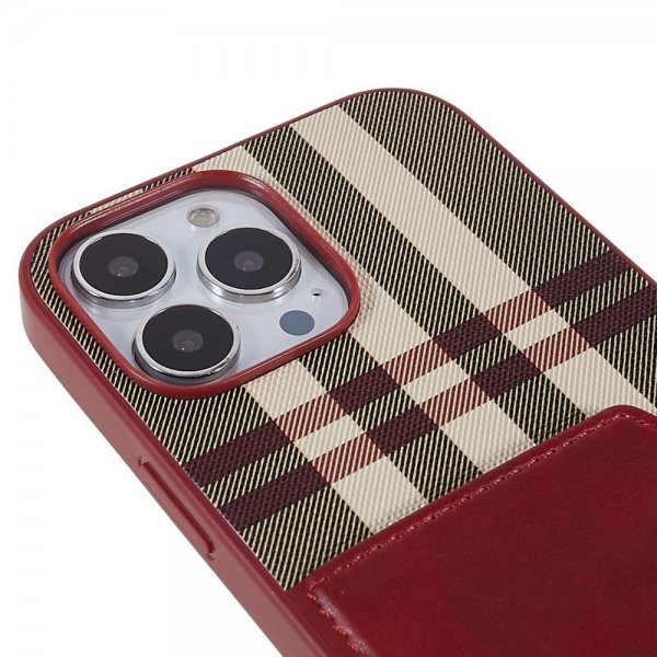 iPhone 13 Pro Deksel Kortholder Vinrød
