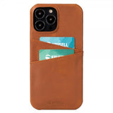 Krusell iPhone 13 Pro Deksel Leather CardCover Cognac Brown