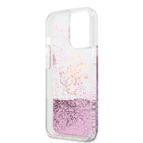 Guess iPhone 13 Pro Deksel Liquid Glitter Rosa