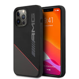 AMG iPhone 13 Pro Deksel Liquid Silicone Two Tone Svart