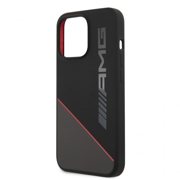 AMG iPhone 13 Pro Deksel Liquid Silicone Two Tone Svart