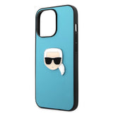Karl Lagerfeld iPhone 13 Pro Deksel Metal Logo Blå