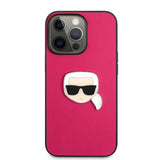 Karl Lagerfeld iPhone 13 Pro Deksel Metal Logo Rosa