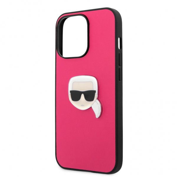 Karl Lagerfeld iPhone 13 Pro Deksel Metal Logo Rosa