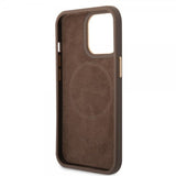 Guess iPhone 13 Pro Deksel Metal Plate Logo MagSafe Brun