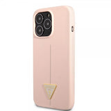 Guess iPhone 13 Pro Deksel Metal Triangle Rosa
