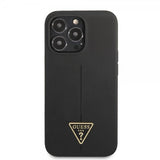 Guess iPhone 13 Pro Deksel Metal Triangle Svart
