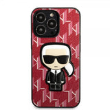Karl Lagerfeld iPhone 13 Pro Deksel Monogram Iconic Patch Rød