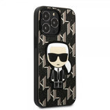 Karl Lagerfeld iPhone 13 Pro Deksel Monogram Iconic Patch Svart