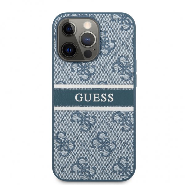 Guess iPhone 13 Pro Deksel Printed Stripe Blå