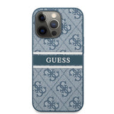 Guess iPhone 13 Pro Deksel Printed Stripe Blå