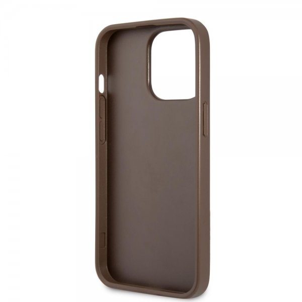 Guess iPhone 13 Pro Deksel Printed Stripe Bottom Brun