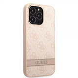 Guess iPhone 13 Pro Deksel Printed Stripe Bottom Rosa