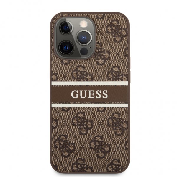 Guess iPhone 13 Pro Deksel Printed Stripe Brun