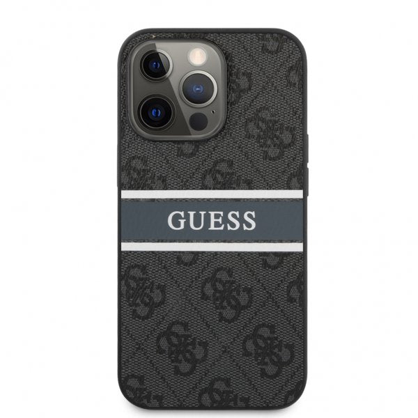 Guess iPhone 13 Pro Deksel Printed Stripe Grå