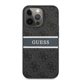 Guess iPhone 13 Pro Deksel Printed Stripe Grå