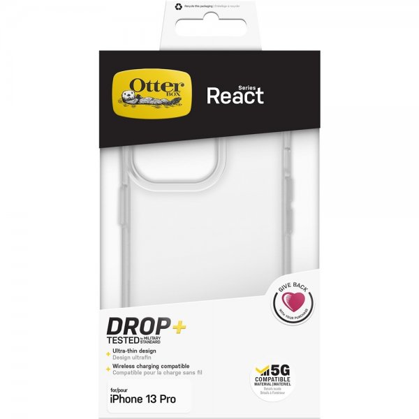 Otterbox iPhone 13 Pro Deksel React Transparent