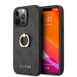 Guess iPhone 13 Pro Deksel Ring Stand Grå