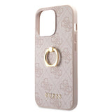 Guess iPhone 13 Pro Deksel Ring Stand Rosa