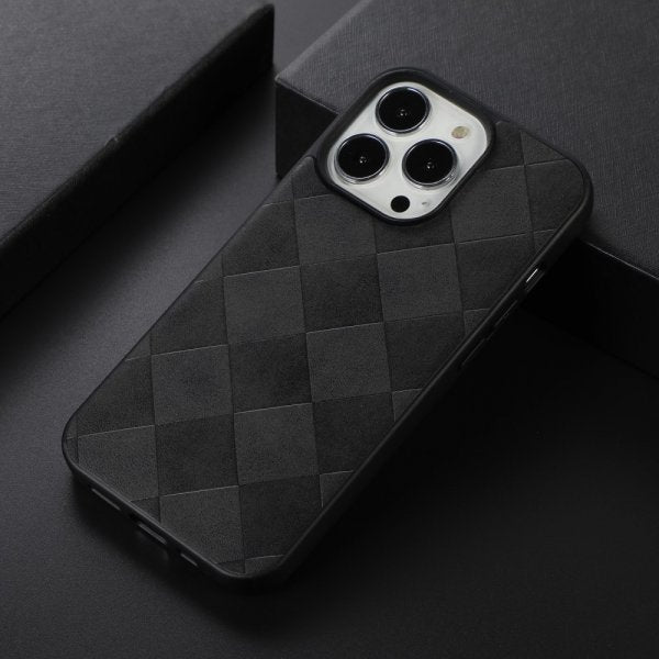 iPhone 13 Pro Deksel Rutemønster Svart
