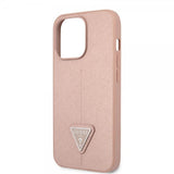 Guess iPhone 13 Pro Deksel Saffiano Metal Triangle Rosa