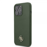 Guess iPhone 13 Pro Deksel Silicone Metal Logo 4G Grønn