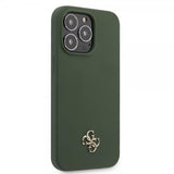 Guess iPhone 13 Pro Deksel Silicone Metal Logo 4G Grønn