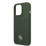 Guess iPhone 13 Pro Deksel Silicone Metal Logo 4G Grønn