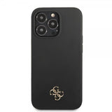 Guess iPhone 13 Pro Deksel Silicone Metal Logo 4G Svart