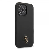 Guess iPhone 13 Pro Deksel Silicone Metal Logo 4G Svart