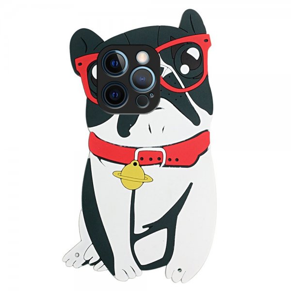 iPhone 13 Pro Deksel Silikon 3D Hund