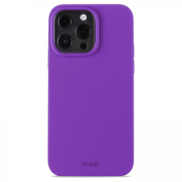 holdit iPhone 13 Pro Deksel Silikon Bright Purple