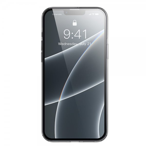 Baseus iPhone 13 Pro Deksel Simple Series Transparent Svart