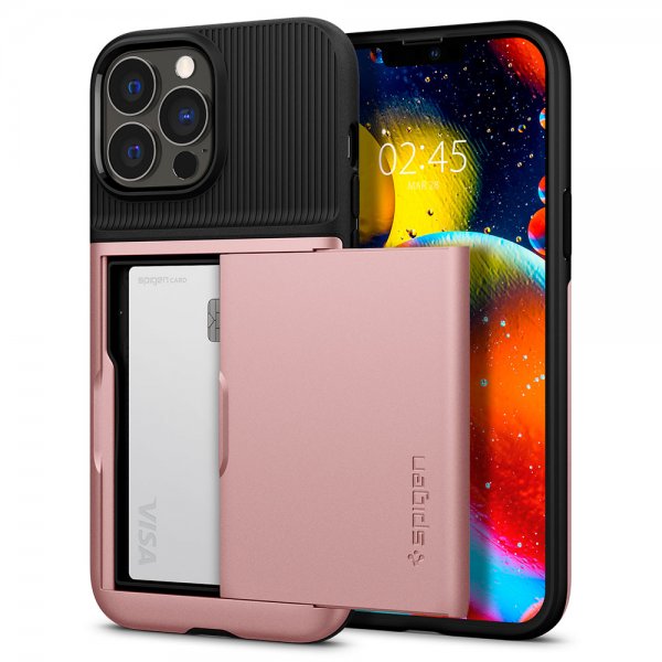 Spigen iPhone 13 Pro Deksel Slim Armor CS Rosegull