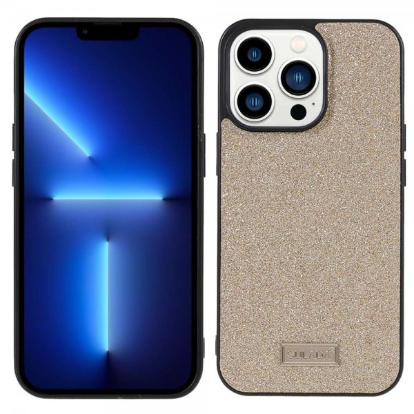 Sulada iPhone 13 Pro Deksel Socialite Series Gull