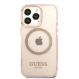 Guess iPhone 13 Pro Deksel Translucent MagSafe Rosa
