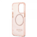 Guess iPhone 13 Pro Deksel Translucent MagSafe Rosa